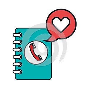 phone agend isolated flat icon