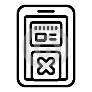 Phone attack icon outline vector. Internet account