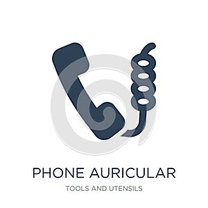 phone auricular with cable icon in trendy design style. phone auricular with cable icon isolated on white background. phone