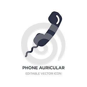 phone auricular with cable icon on white background. Simple element illustration from Tools and utensils concept