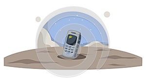 Phone with Bar Chart Graph. Mobile Analytics and Data, vector design Generative AI