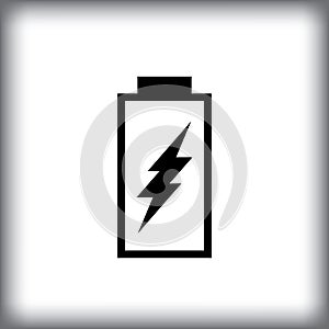 Phone Battery Charging Icon, Recharge Symbol, Energy Sign