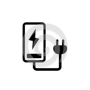 Phone Battery Charging Icon, Recharge Symbol, Energy Sign