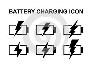 Phone Battery Charging Icon, Recharge Symbol, Energy Sign