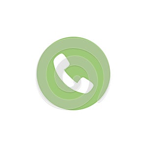 Accept/answer phone call button. Vector illustration icon.