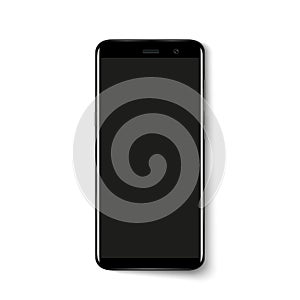 Phone black smartphone on a white background