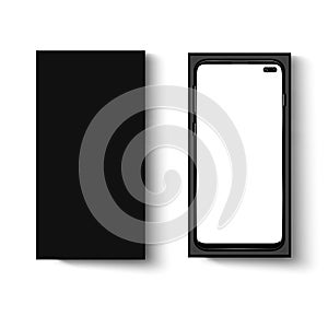 Phone black smartphone on a white background