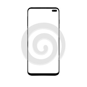 Phone black smartphone on a white background