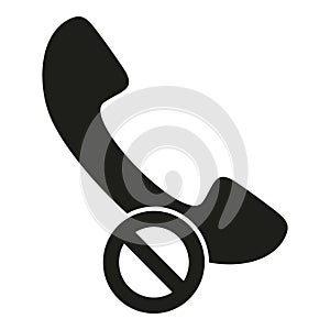 Phone blacklist icon simple vector. Business user