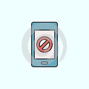 phone, block color vector icon, vector illustration