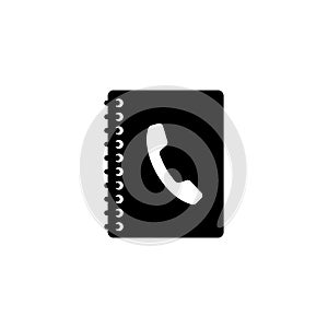 Phone book icon. simple flat vector illustration