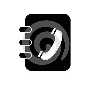 Phone book vector icon