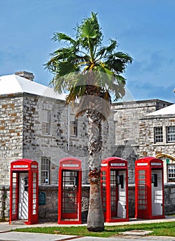 Phone booths in Bermuda photo