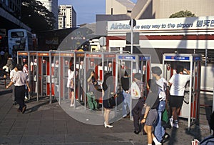 Phone booths in Hong Kong
