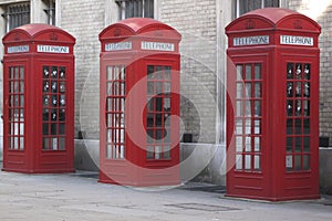 Phone booths in London