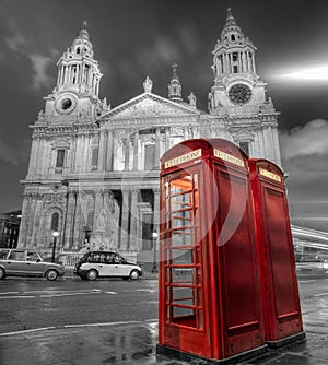 Phone booths and St Paul's Cathedral