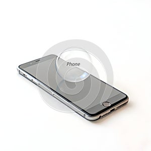 Phone and bubble talking icon photo