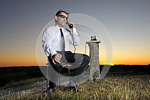 Phone businessman two