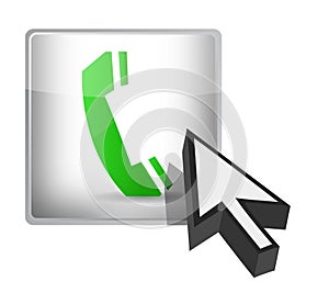 Phone button and cursor