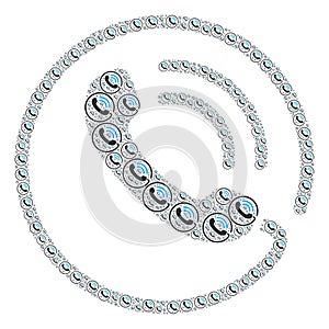 Phone Call Fractal Mosaic of Itself Items photo