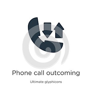 Phone call outcoming icon vector. Trendy flat phone call outcoming icon from ultimate glyphicons collection isolated on white photo