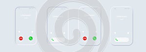 Phone call screen template. Incoming call. iPhone Call Screen Set. Interface. Slide To Answer. Accept Button. Decline Button.