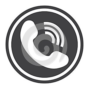 Phone Call solid icon, contact us and website