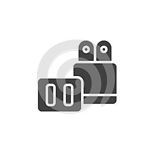 Phone charger adapter vector icon