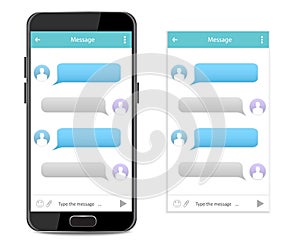 Phone chat interface.