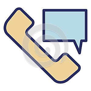 Phone chat  Isolated Vector Icon fully editable