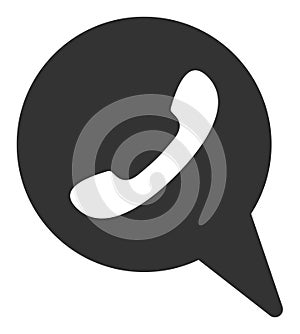 Phone Chat Message - Raster Icon Illustration