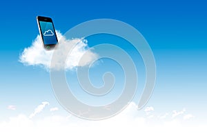 Phone on the cloud, for cloud computing concept and business