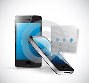 Phone communication concept illustration design