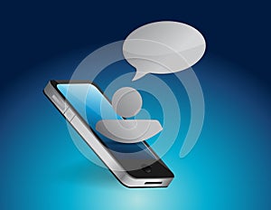 Phone communication concept illustration