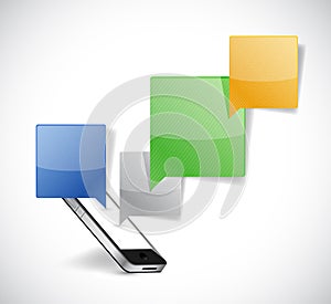 Phone communication concept illustration