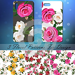 Phone cover with roses