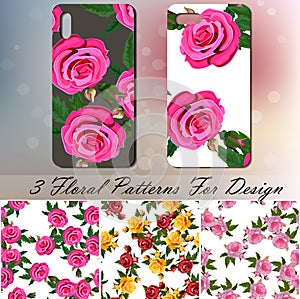 Phone cover with roses