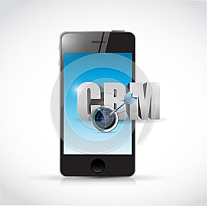 phone crm message illustration design