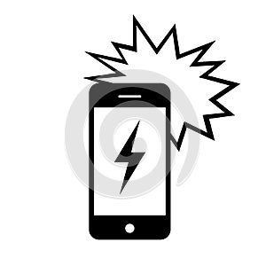 Phone explosion vector icon