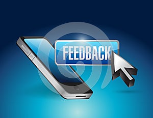 Phone and feedback button illustration