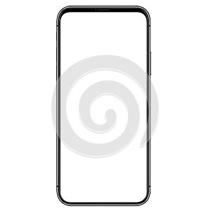 Phone front side vector drawing eps10 format isolated on white