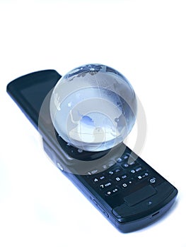 Phone and globe