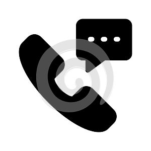 Phone glyph flat vector icon