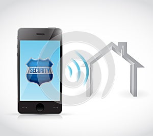Phone home security software illustration design