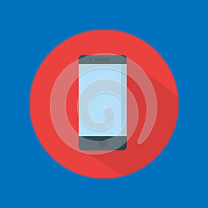 Phone icon on circle shape