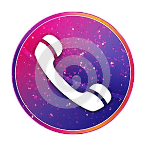 Phone icon creative trendy colorful round button illustration