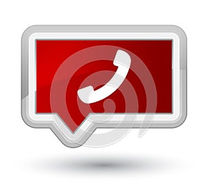 Phone icon prime red banner button