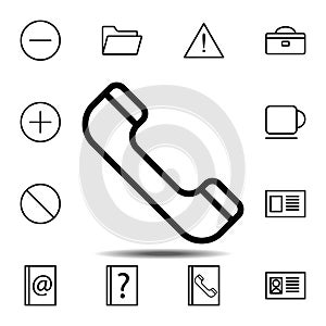 Phone icon. Simple thin line, outline vector element of minimalistic, web icons set for UI and UX, website or mobile application