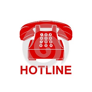 Phone icon. Telephone and support hotline helpdesk symbol.