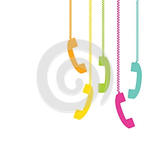 Phone icon vector. Call center, device gadget, telephone contact